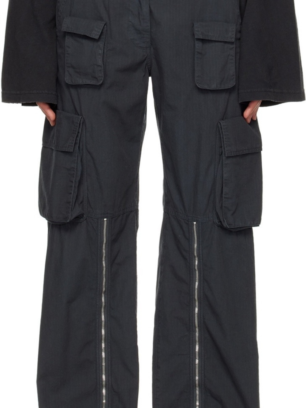 Acne Studios Zip Detail Cargo Pants - Picture 6 of 14